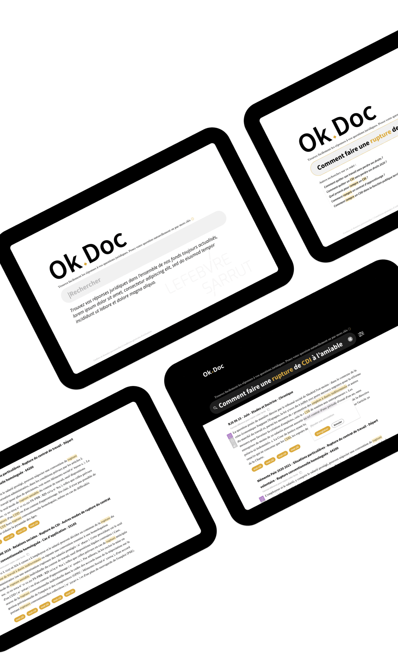 This is the prototype mockup of a project we did with Lefebvre.