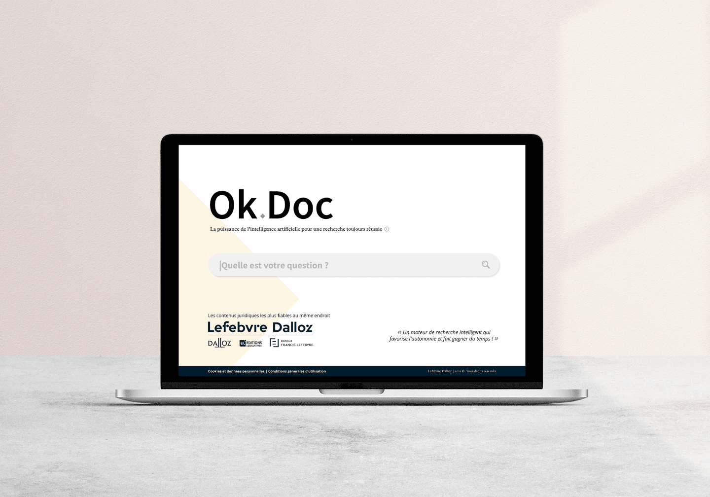 This is the prototype mockup of a project we did with Lefebvre Dalloz.