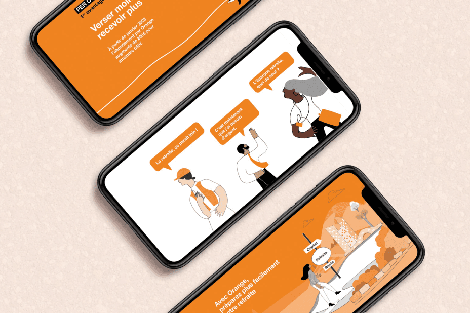 This is the mockup of a project we did with Orange.